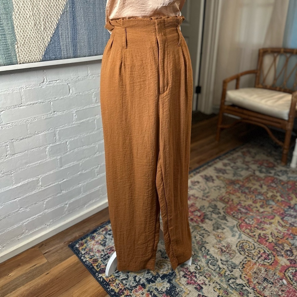 A New Day Brown Paperbag Waist Pants - Picture 10 of 14